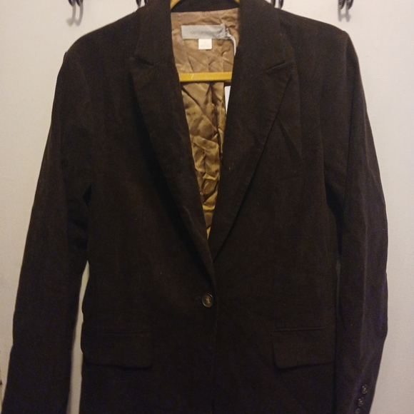 OUTERKNOWN Chocolate Corduroy Women's Blazer SIZE 4 - Picture 2 of 8